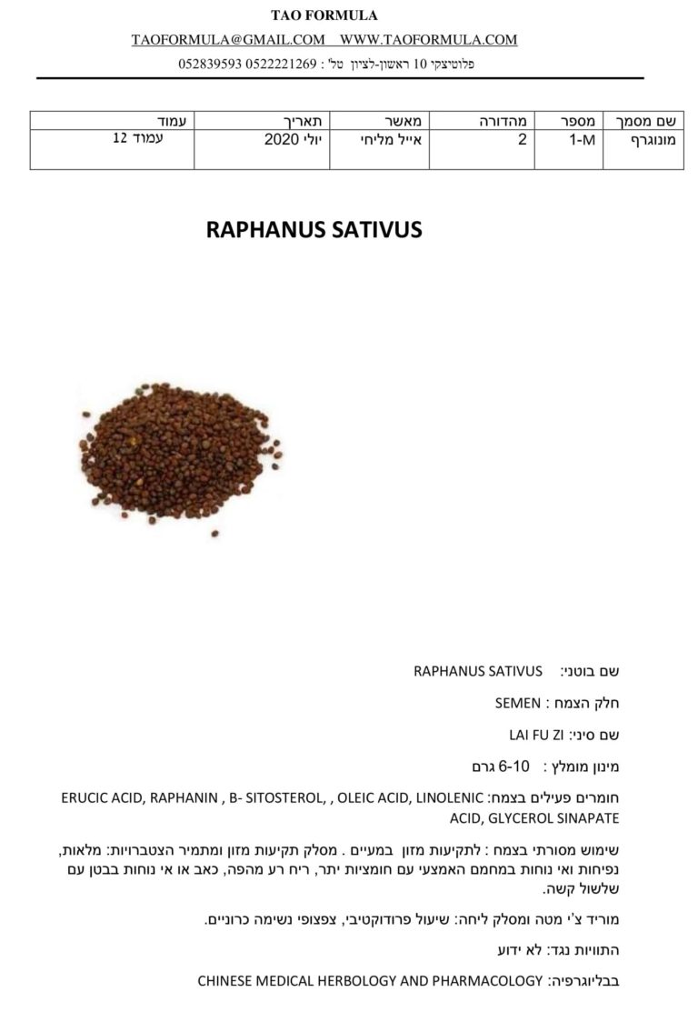 RAPHANUS SATIVUS 1